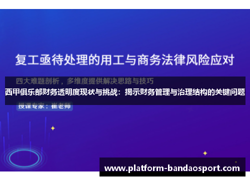 西甲俱乐部财务透明度现状与挑战：揭示财务管理与治理结构的关键问题