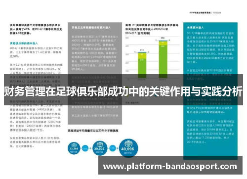 财务管理在足球俱乐部成功中的关键作用与实践分析 财务管理在足球俱乐部成功中的关键作用与实践分析
