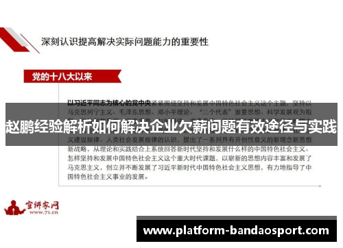 赵鹏经验解析如何解决企业欠薪问题有效途径与实践 赵鹏经验解析如何解决企业欠薪问题有效途径与实践